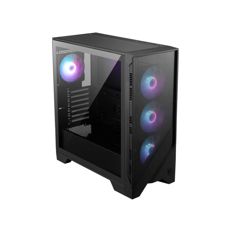 Корпус для ПК MSI MAG FORGE 321R AIRFLOW, Midi Tower, чёрный, под ATX, mATX, Mini-ITX, подсветка ARGB, фото 10