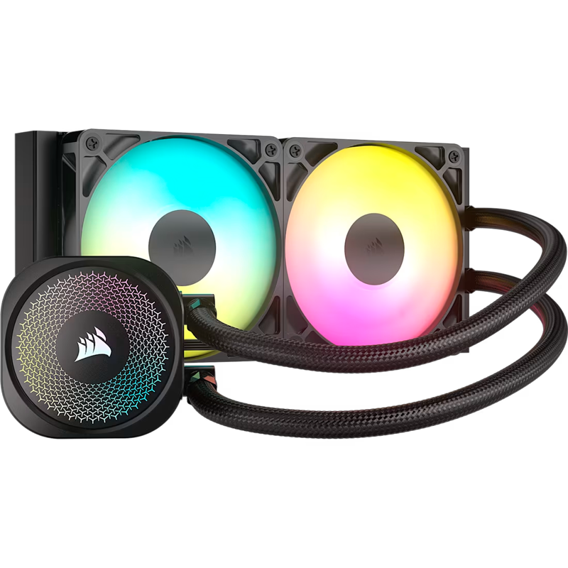 Система жидкостного охлаждения Corsair NAUTILUS 240 ARGB, вентилятор 120 мм, шум 34 дБА