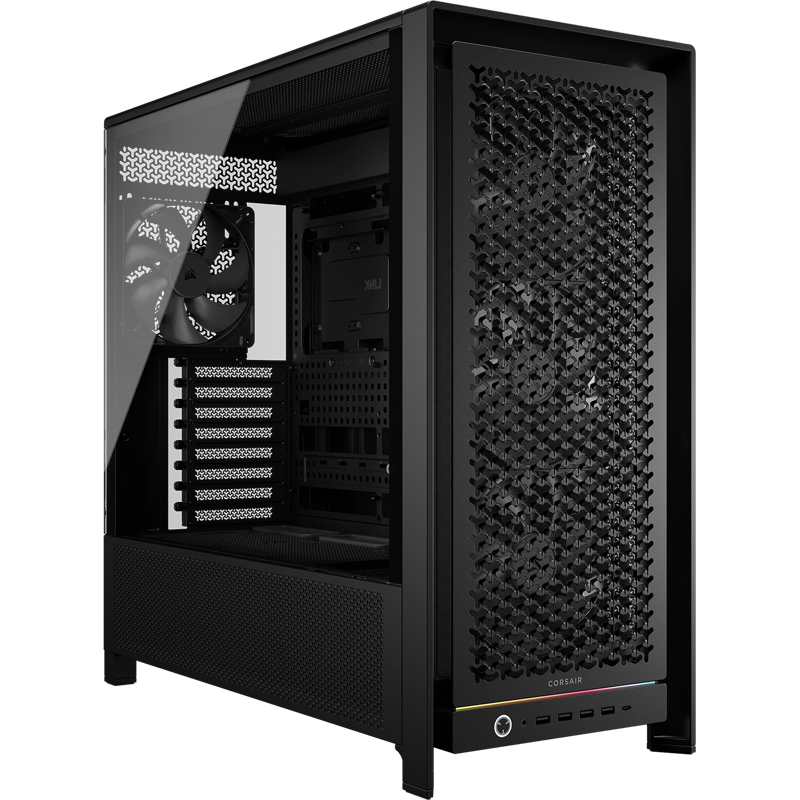 Корпус для ПК Corsair Frame 5000D RS High-Airflow, Midi Tower, чёрный, под ATX, E-ATX, mATX, Mini-ITX