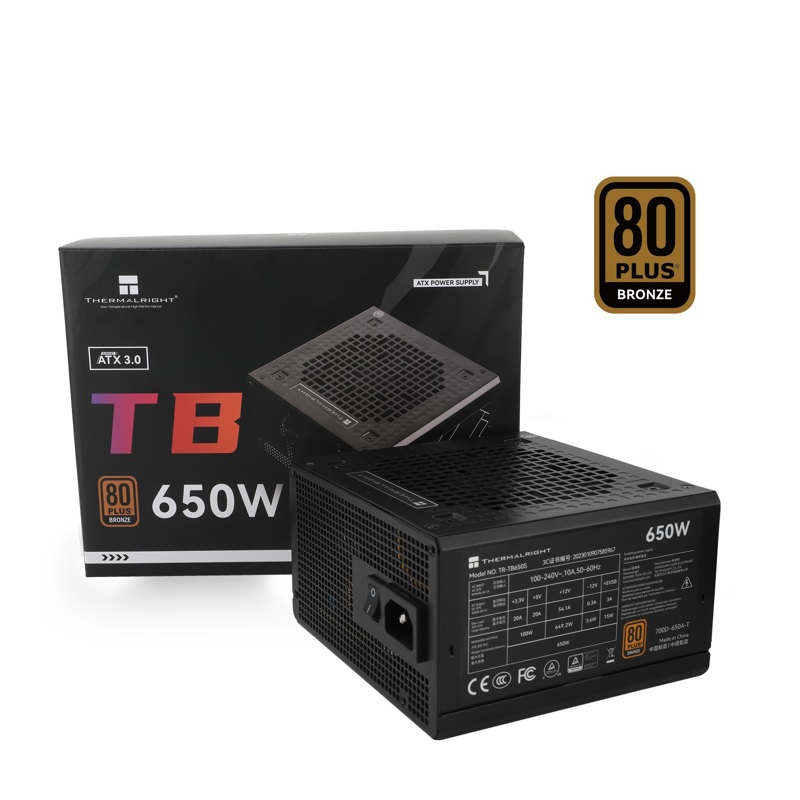 Блок питания Thermalright TR-TB650S, 650 Вт, 80 PLUS Bronze, ATX, вентилятор 120x120 мм, фото 5