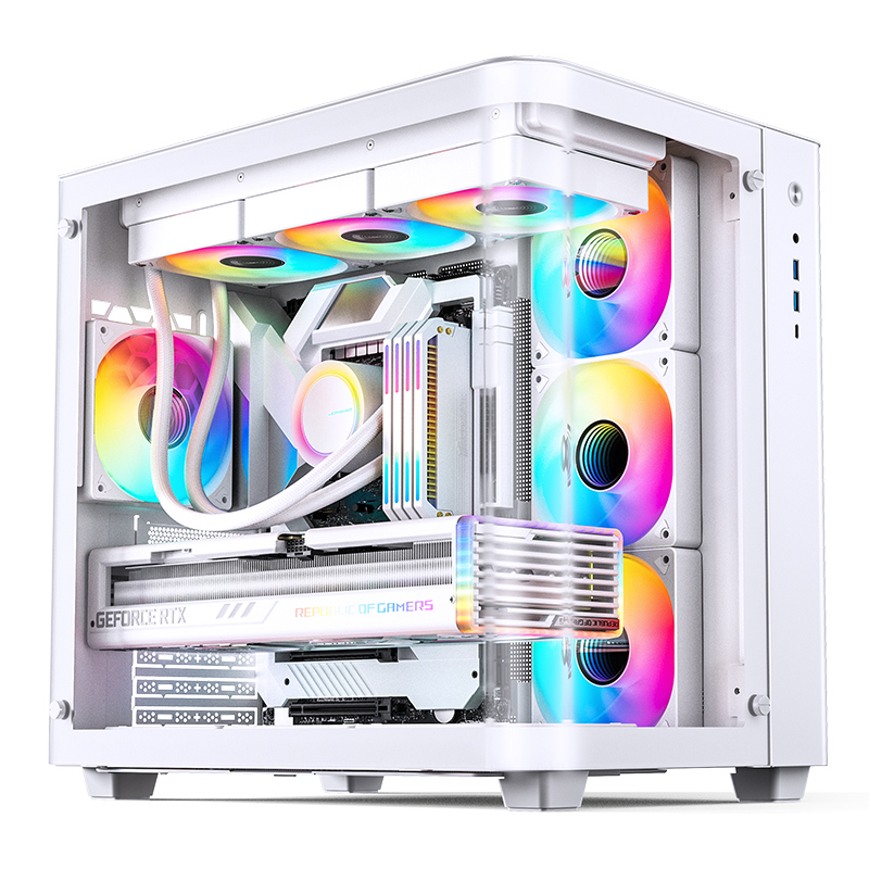 Корпус для ПК Jonsbo TK-3, Mini Tower, белый, под ATX, mATX, Mini-ITX, материал закалённое стекло, сталь, фото 15