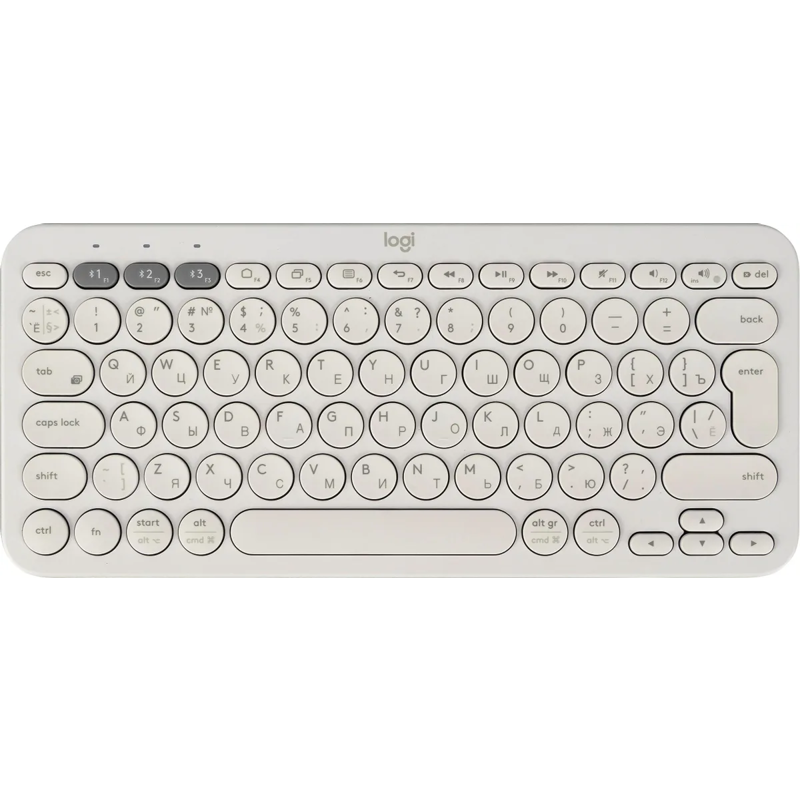 Клавиатура Logitech K380 OFF-WHITE RTL, Bluetooth, мембранные, белый, фото 30