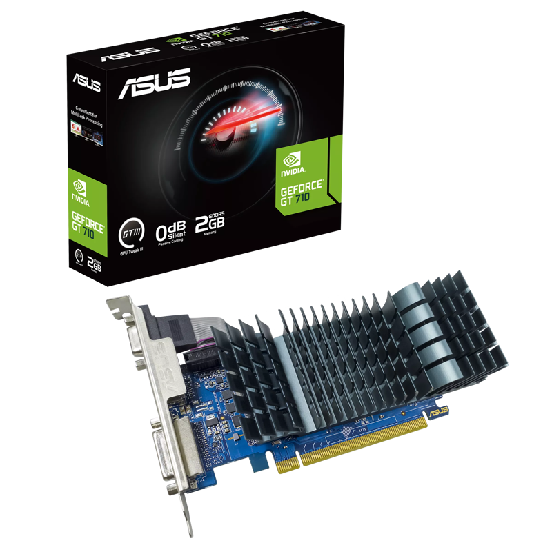 Видеокарта ASUS GT710-SL-2GD5-BRK-EVO, NVIDIA GeForce GT 710, 2 ГБ видеопамяти, GDDR5, PCI Express 2.0, фото 2
