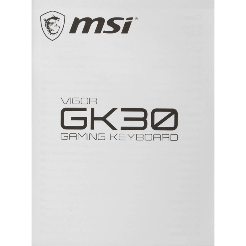 Клавиатура MSI VIGOR GK30, проводное подключение, USB-A, плунжерные, белый, подсветка, фото 7