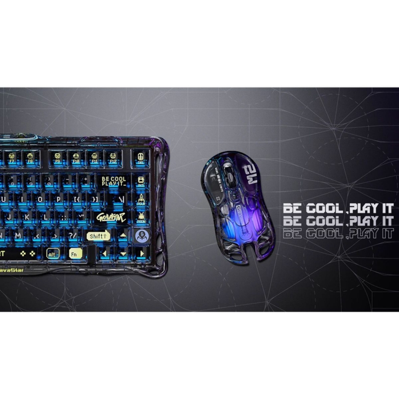 Мышь Gravastar Mercury M2 XTAL, USB-C, Bluetooth, радиоканал, 26000 dpi, чёрный, подсветка, фото 9