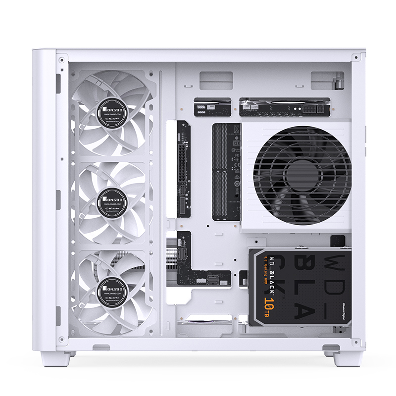 Корпус для ПК Jonsbo TK-3, Mini Tower, белый, под ATX, mATX, Mini-ITX, материал закалённое стекло, сталь, фото 5