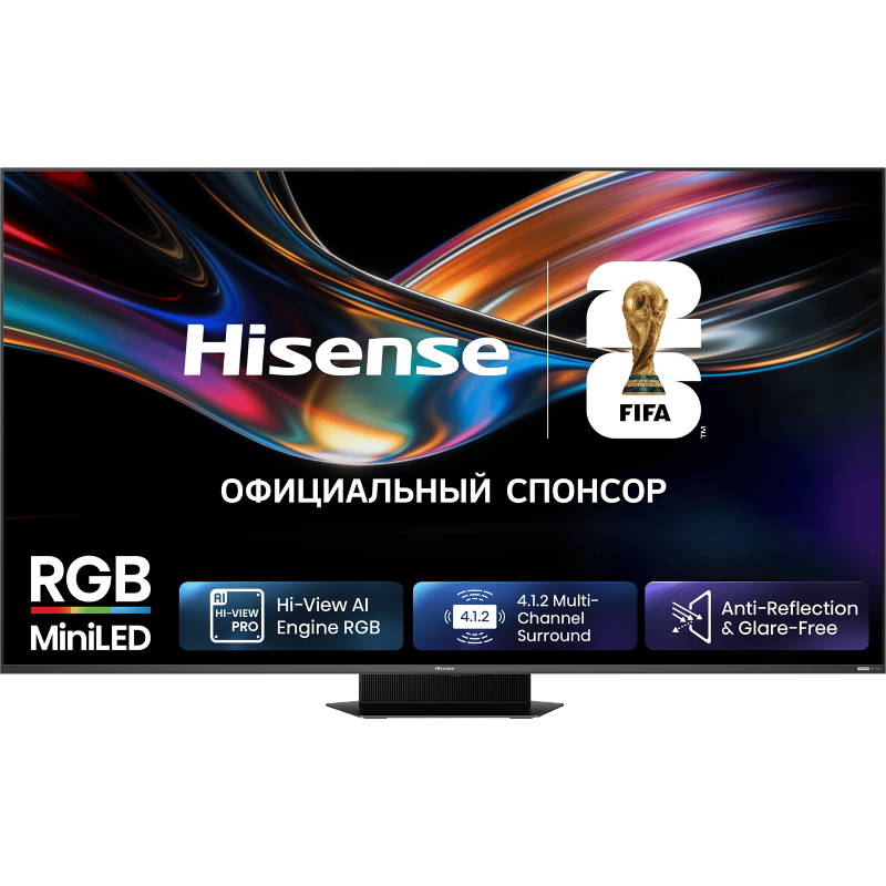 Телевизор Hisense RGB Mini-LED, 85 дюймов, Ultra HD, 180 Гц, Smart TV, подсветка RGB
