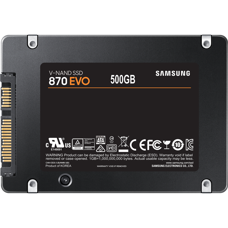 Твердотельный накопитель Samsung SSD 870 EVO, 500 ГБ, MLC, чтение 560 МБ/с, 300 ТБ, фото 5
