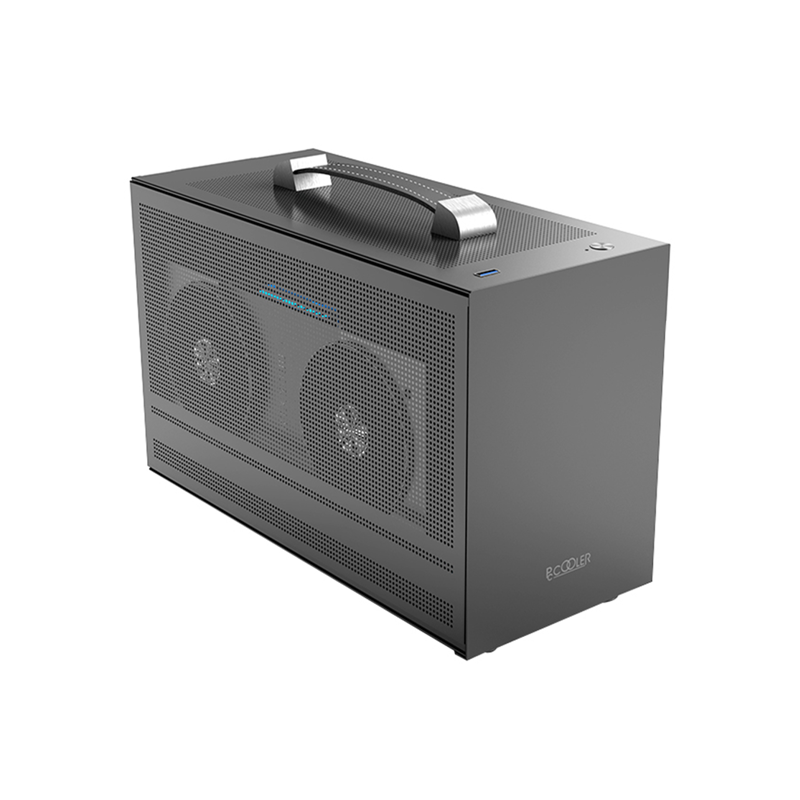 Корпус для ПК PcCooler I100 PRO MESH GY, Slim-Desktop mITX, серый, под Mini-ITX, материал сталь