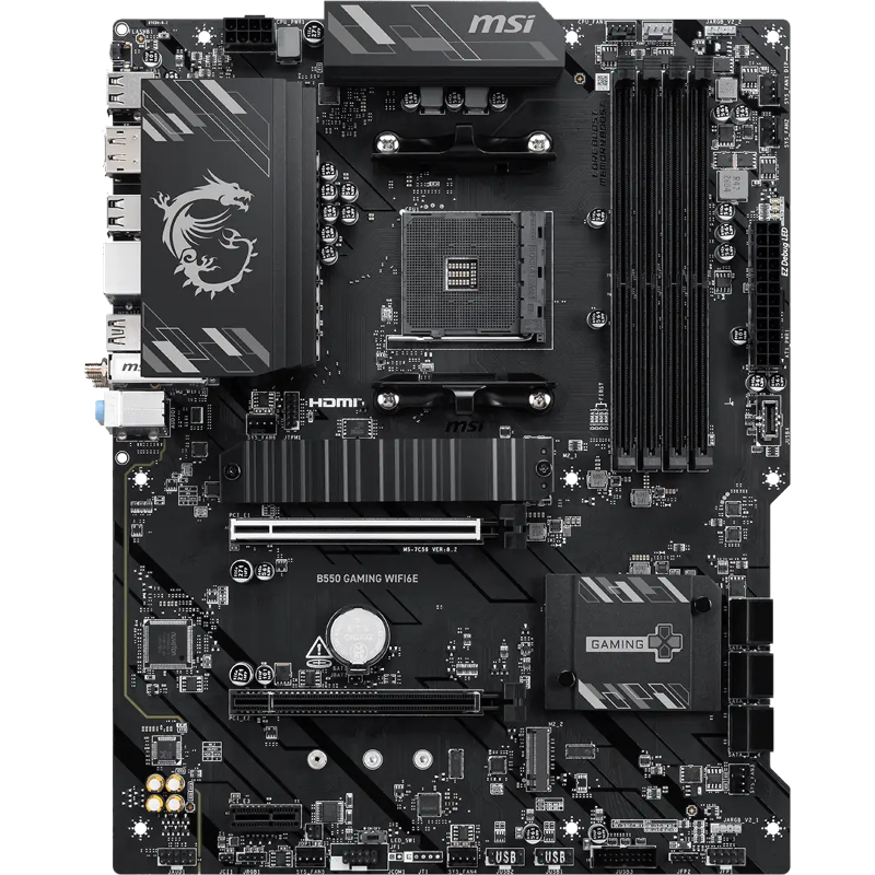 Материнская плата MSI B550 WIFI6E, AM4, AMD B550, ATX, DDR4, DIMM