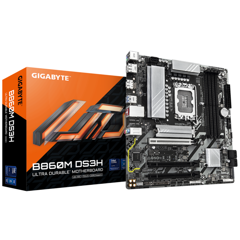 Материнская плата Gigabyte B860M DS3H, LGA1851, Intel B860, mATX, DDR5, фото 8