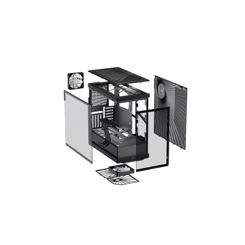 Корпус для ПК Hyte Y40, Midi Tower, чёрный, под ATX, mATX, Mini-ITX, материал закалённое стекло, сталь, фото 7