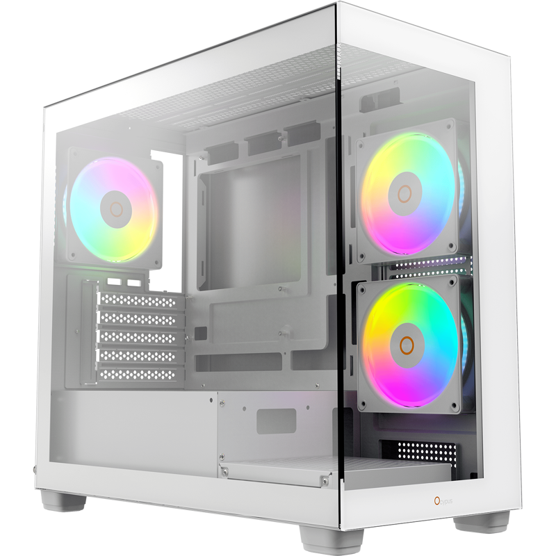Корпус для ПК Ocypus Gamma C52 WH ARGB, Mini Tower, белый, под mATX, Mini-ITX, подсветка ARGB