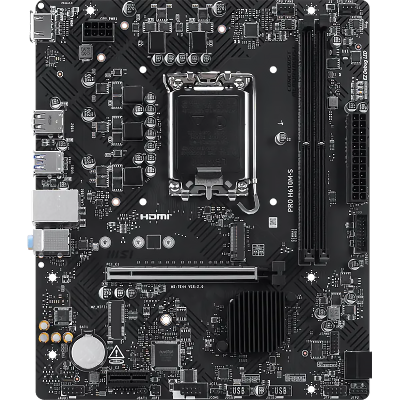 Материнская плата MSI PRO H610M-S, LGA1700, Intel H610, Micro-ATX, DDR5