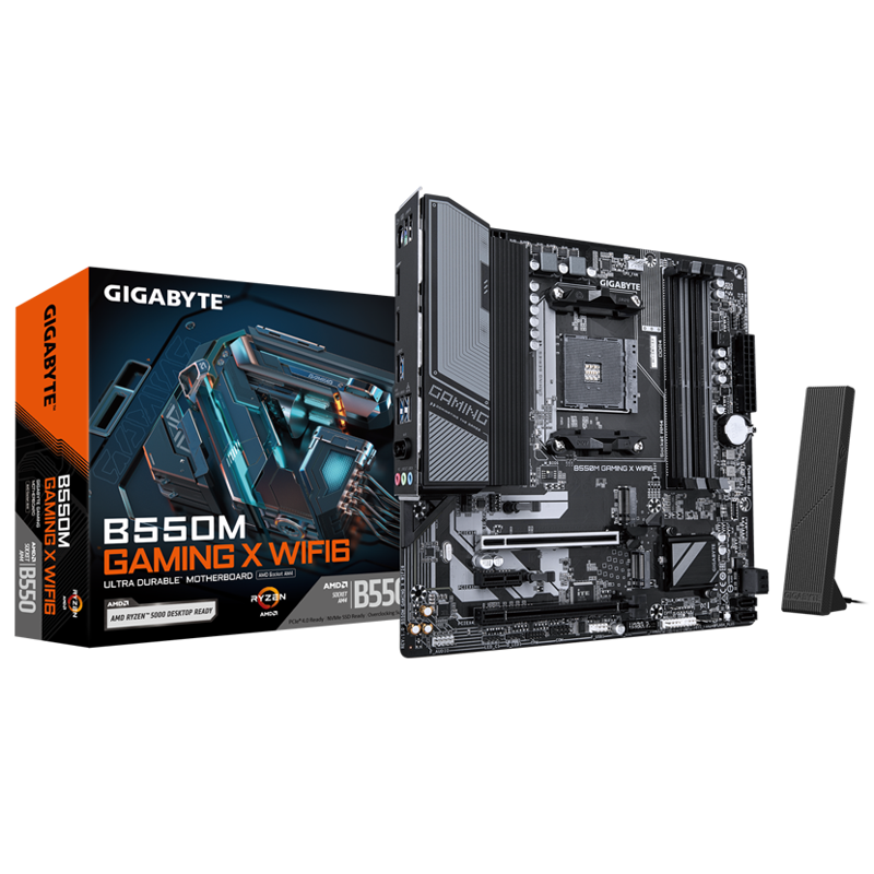 Материнская плата Gigabyte B550M X WIFI6, AM4, AMD B550, mATX, DDR4