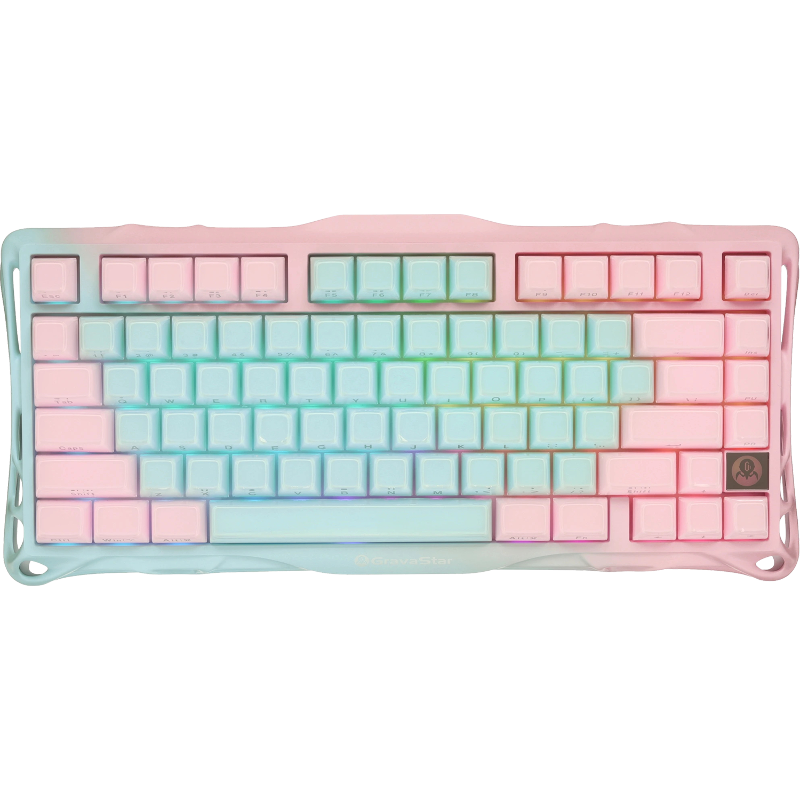 Клавиатура Gravastar Mercury K1 Lite PM MINT, беспроводное подключение, белый