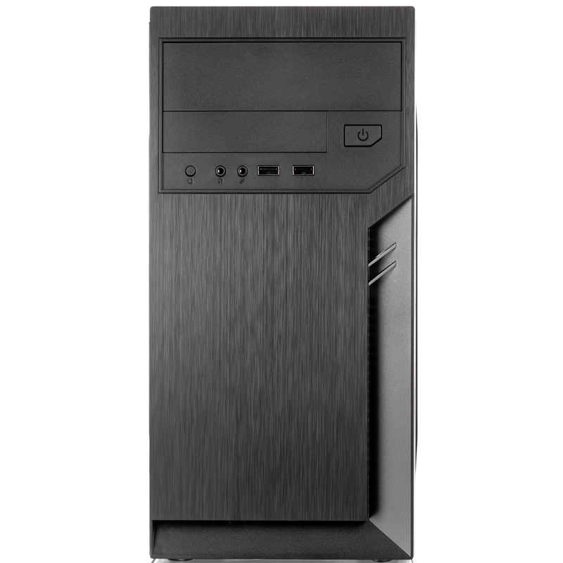 Корпус для ПК Foxline FL-702, Midi Tower, чёрный, под mATX, Mini-ITX, материал сталь, фото 2