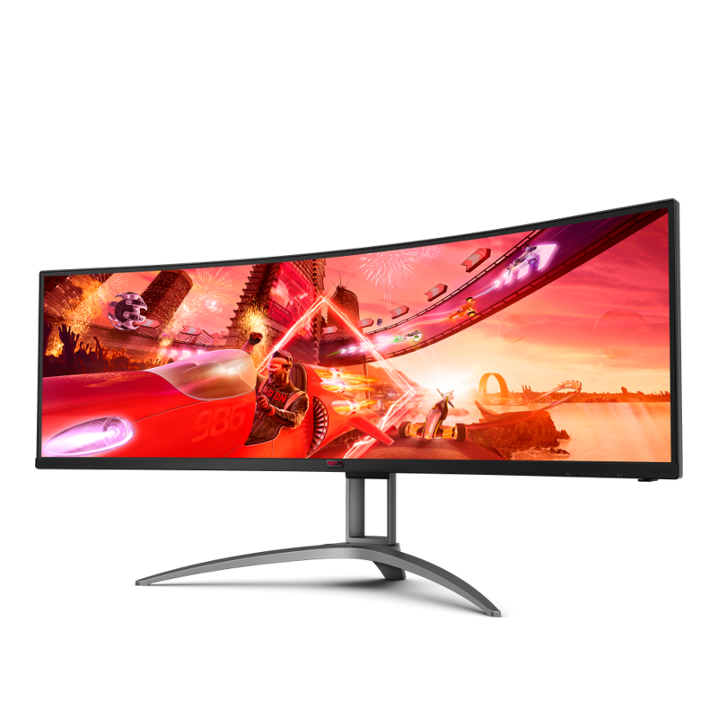Монитор AOC AG493UCX2, 49 дюймов, 5120x1440, 165 Гц, VA, изогнутый, чёрный, фото 15