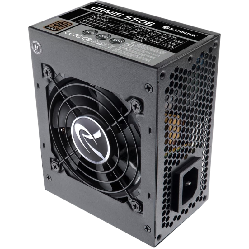 Блок питания Raijintek ERMIS 550B, 550 Вт, 80 PLUS Bronze, SFX, активный PFC, вентилятор 80x80 мм