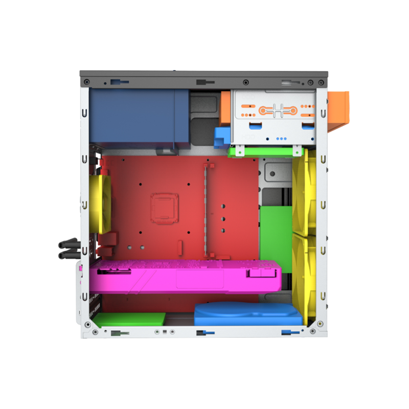 Корпус для ПК Foxline FL-702, Mini Tower, с БП 500 Вт, чёрный, под mATX, Mini-ITX, фото 16