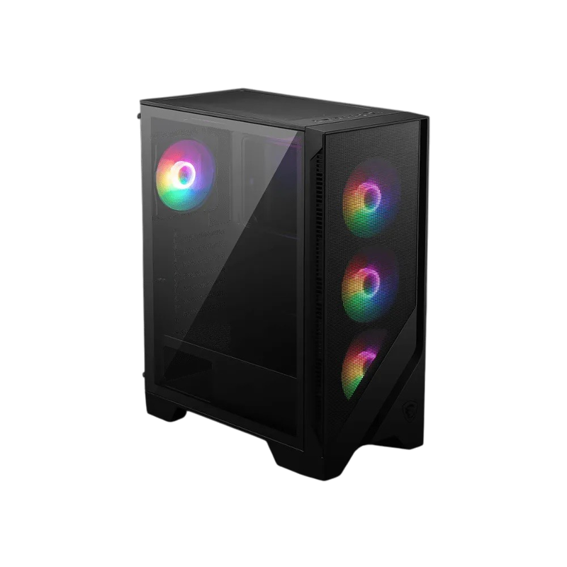 Корпус для ПК MSI MAG FORGE, Midi Tower, чёрный, под ATX, mATX, mITX, подсветка ARGB, фото 2