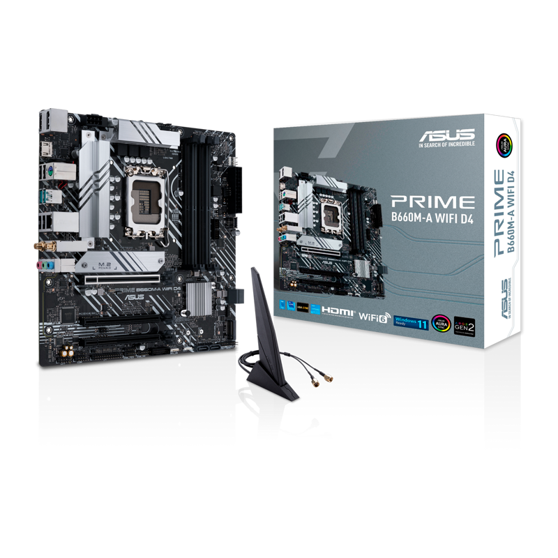 Материнская плата ASUS PRIME B660M-A WIFI D4, LGA1700, Intel B660, Micro-ATX, DDR4