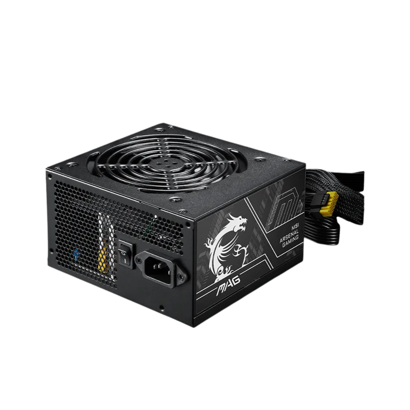 Блок питания MSI MAG A750BN PCIE5 II, 750 Вт, 80 PLUS Bronze, ATX, активный PFC, вентилятор 120x120 мм