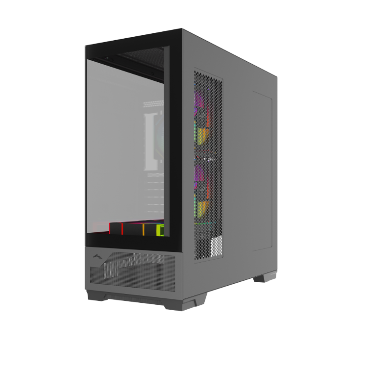 Корпус для ПК Sama V43, Midi Tower, чёрный, под ATX, mATX, Mini-ITX, подсветка ARGB, фото 6