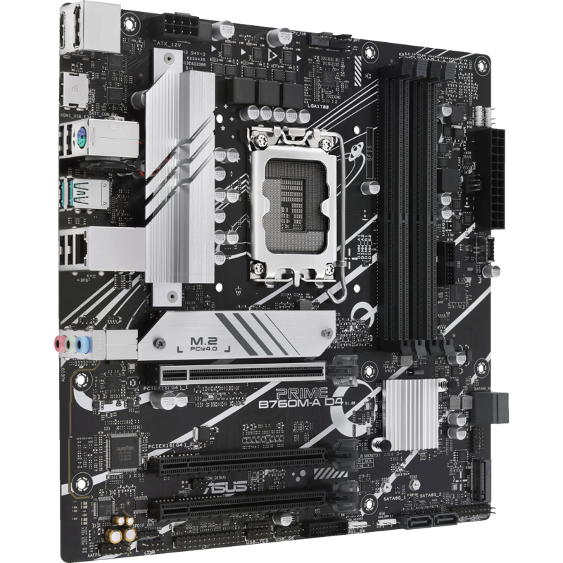 Материнская плата ASUS PRIME B760M-A D4-CSM, LGA1700, Intel B760, Micro-ATX, DDR4, фото 2