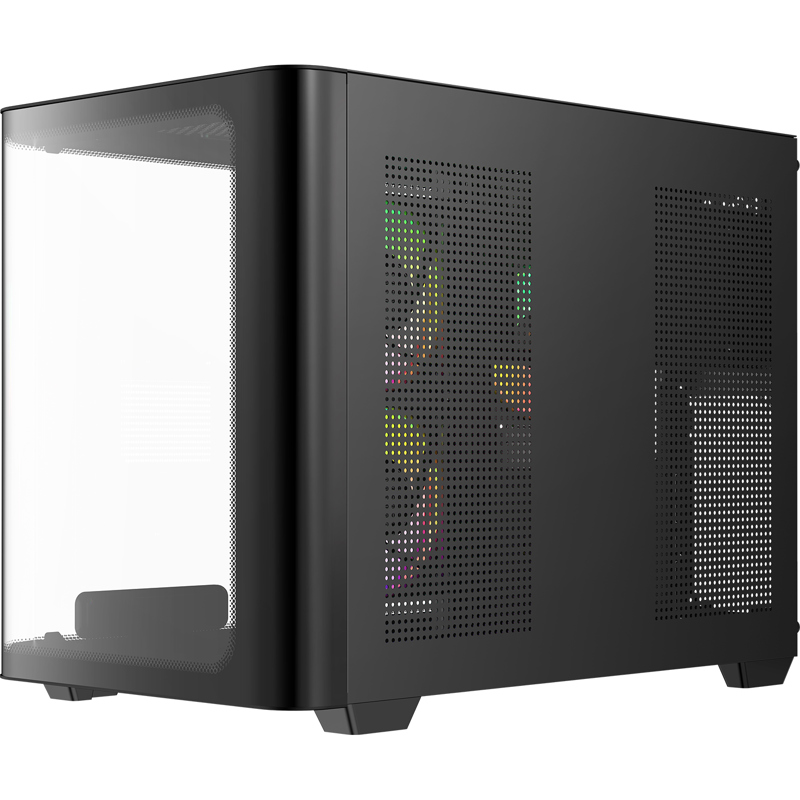 Корпус для ПК Ocypus Iota C50 Curve BK ARGB, Mini Tower, чёрный, под mATX, mITX, подсветка ARGB, фото 3