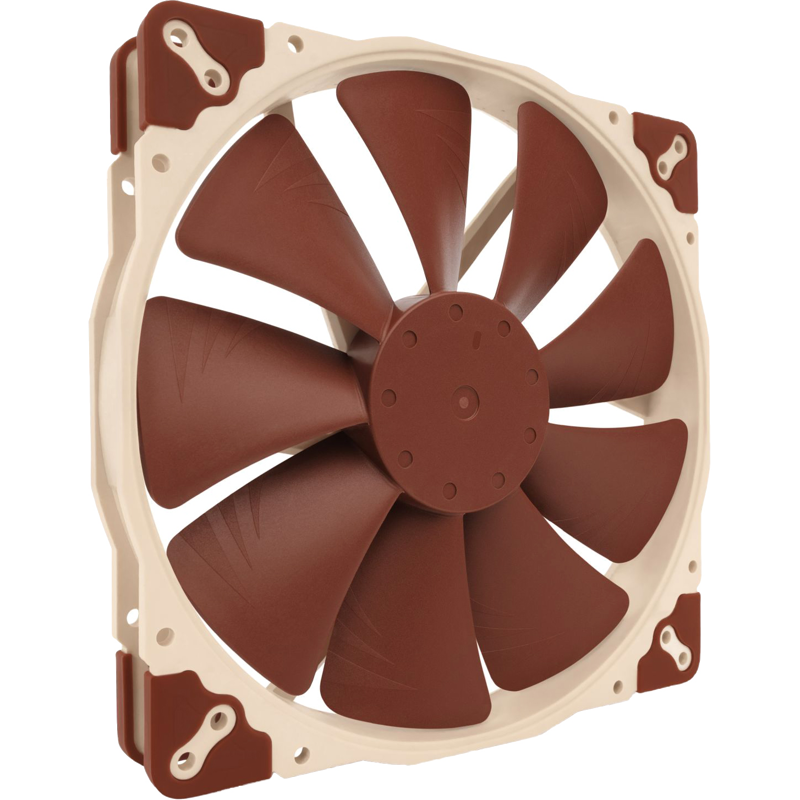 Корпусной вентилятор Noctua Cooler NF-A20 PWM, вентилятор 200 мм, 800 об/мин, бежевый, поток 86.46 CFM