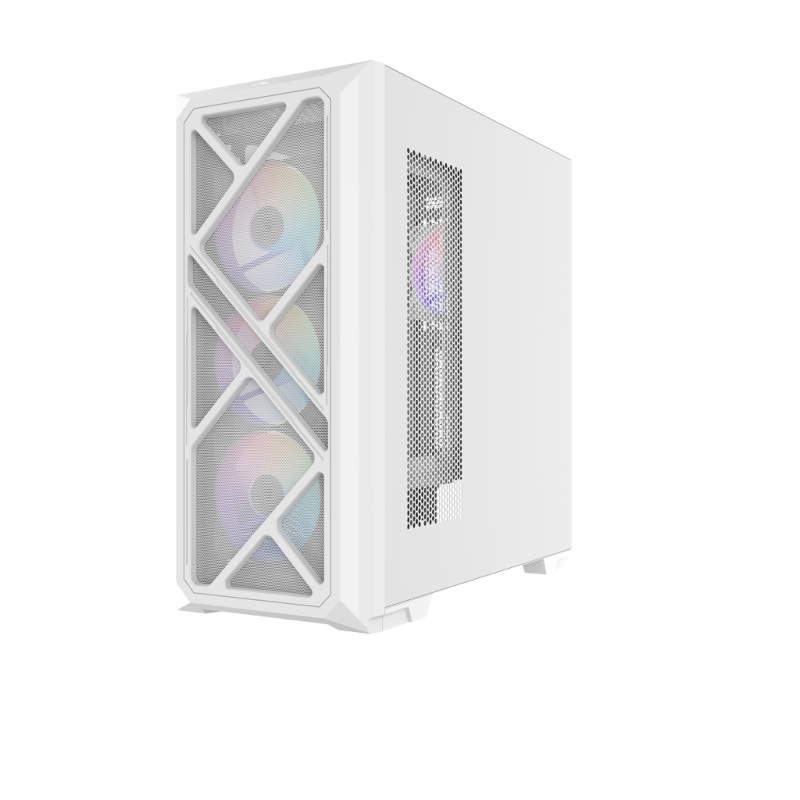 Корпус для ПК Sama S41, Midi Tower, белый, под ATX, mATX, Mini-ITX, подсветка ARGB, фото 3