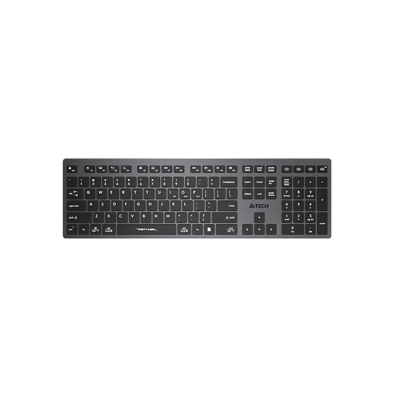 Клавиатура A4Tech Fstyler FBX50C USB BT, Bluetooth, радиоканал, ножничные, серый