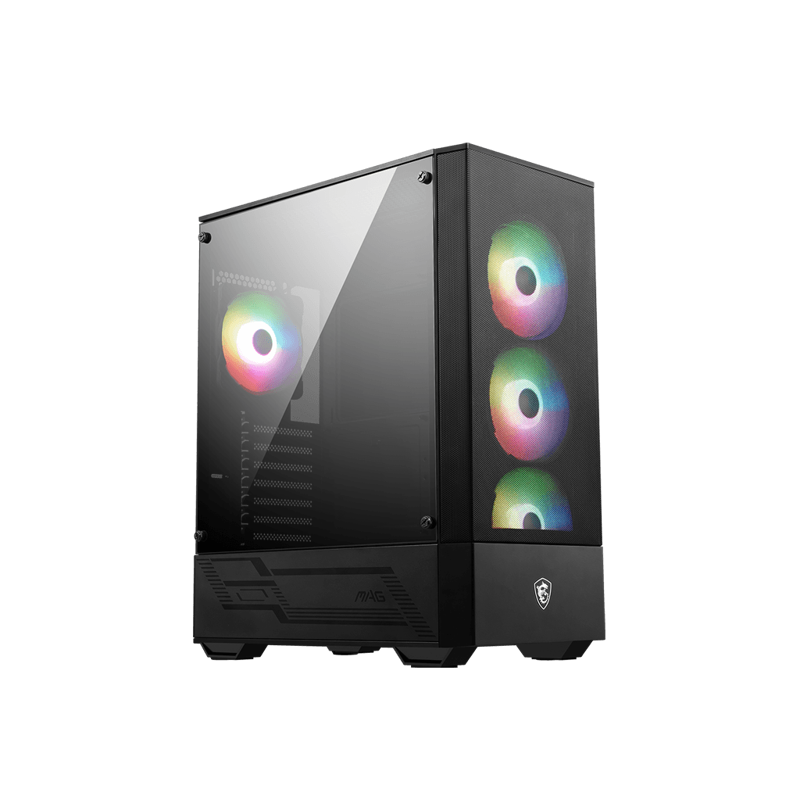 Корпус для ПК MSI MAG FORGE 112R, Midi Tower, чёрный, под ATX, mATX, Mini-ITX, подсветка ARGB