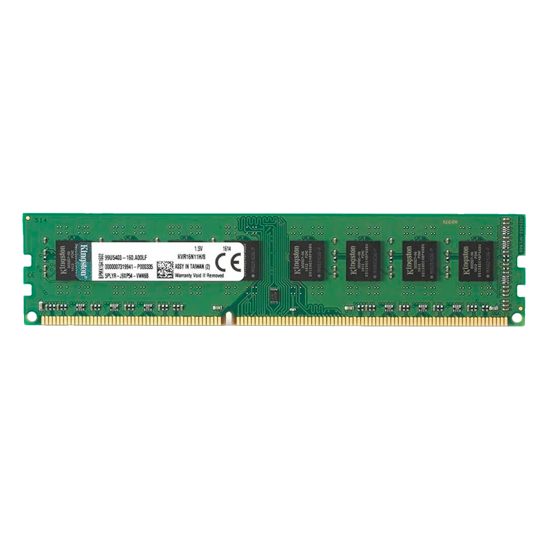 Оперативная память Kingston KVR16N11H/8WP, 8 ГБ, DDR3, 1600 МГц, DIMM, PC3-12800, CL11