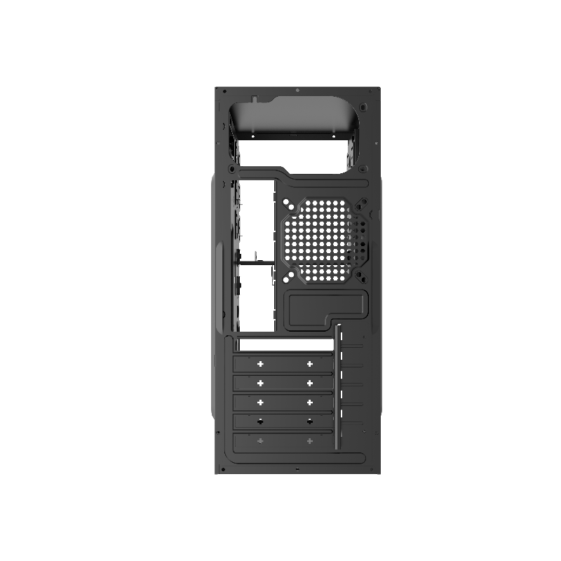 Корпус для ПК Foxline Forza ATX, Midi Tower, чёрный, под ATX, mATX, mITX, материал сталь, фото 5