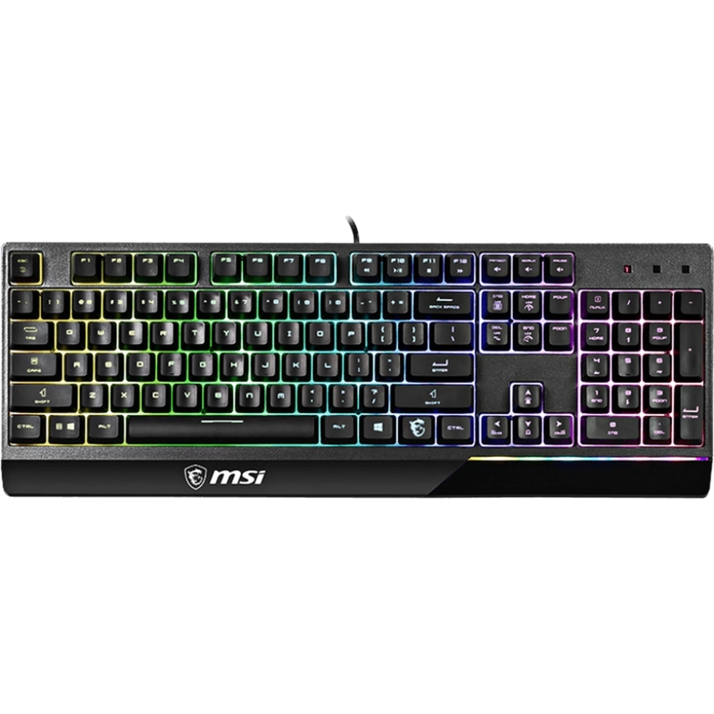 Клавиатура MSI VIGOR GK30 RU, проводное подключение, USB-A, плунжерные, чёрный, подсветка, фото 8