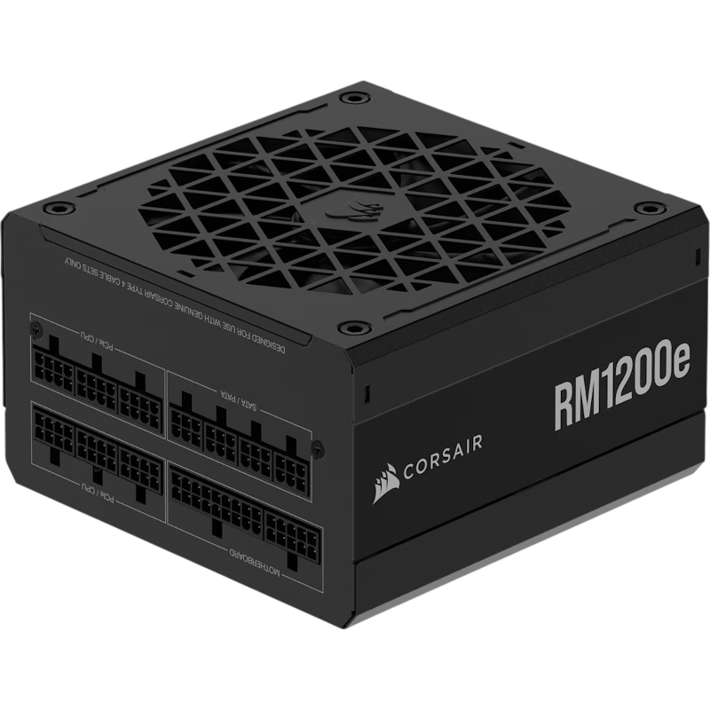 Блок питания Corsair RM1200e Low-Noise, 1200 Вт, 80 PLUS Gold, ATX, активный PFC, вентилятор 140x140 мм