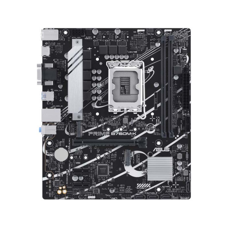 Материнская плата ASUS PRIME B760M-K, LGA1700, Intel B760, Micro-ATX, DDR5, фото 2