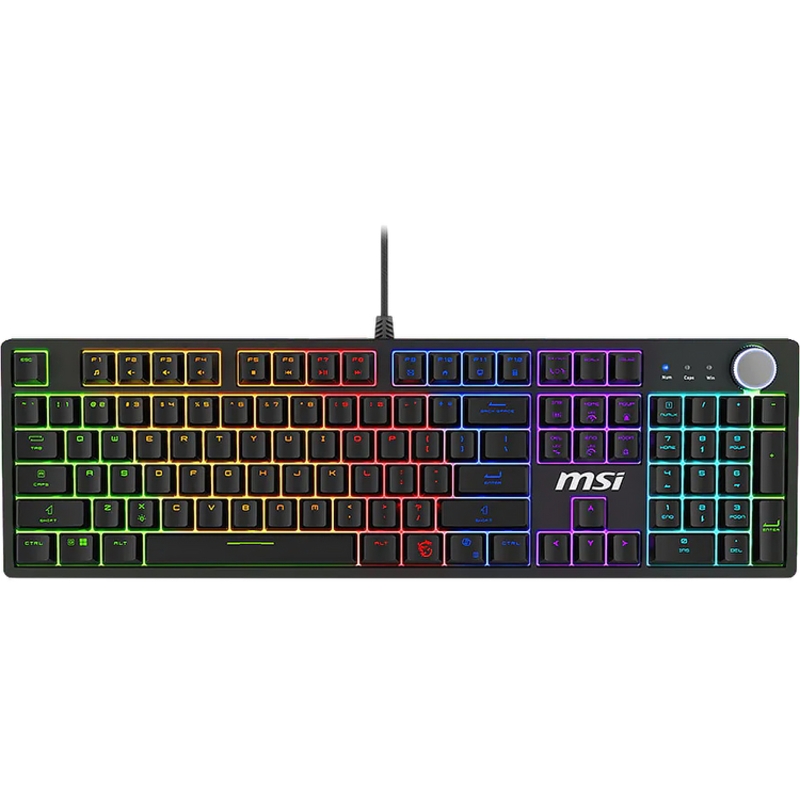 Клавиатура MSI FORGE GK320 RED RU, проводное подключение, USB-A, механические, чёрный, подсветка, фото 8