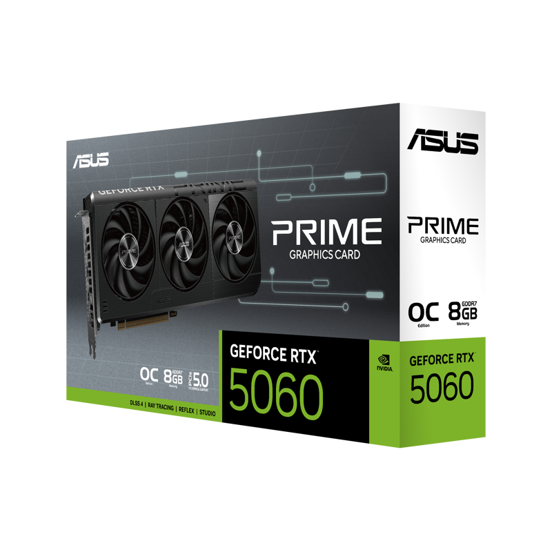 Видеокарта ASUS PRIME-RTX5060-O8G, NVIDIA GeForce RTX 5060, 8 ГБ видеопамяти, GDDR7, PCI Express 5.0, фото 11