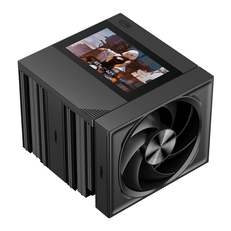 Кулер для процессора PcCooler RZ820 Display BK, AM4, AM5, LGA115X, LGA1200, LGA1700, LGA1851 и др., фото 2