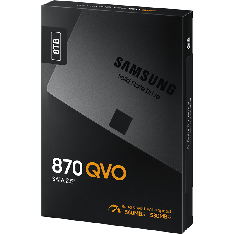 Твердотельный накопитель Samsung SSD 870 QVO, 8000 ГБ, MLC, чтение 560 МБ/с, 2880 ТБ, фото 7