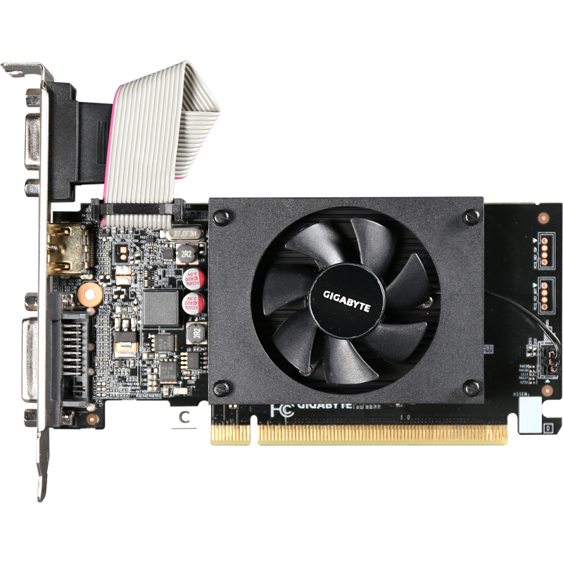 Видеокарта Gigabyte GV-N710D3-2GL 2.0, NVIDIA GeForce GT 710, 2 ГБ видеопамяти, DDR3, PCI Express 2.0