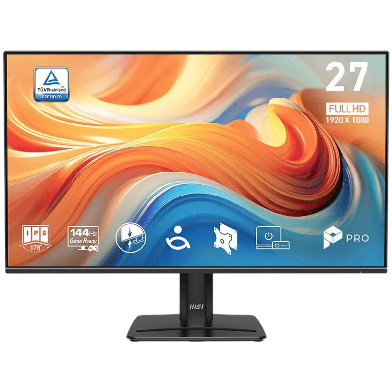 Монитор MSI PRO MP271 E14A, 27 дюймов, 1920x1080, 144 Гц, IPS, 300 кд/м², чёрный