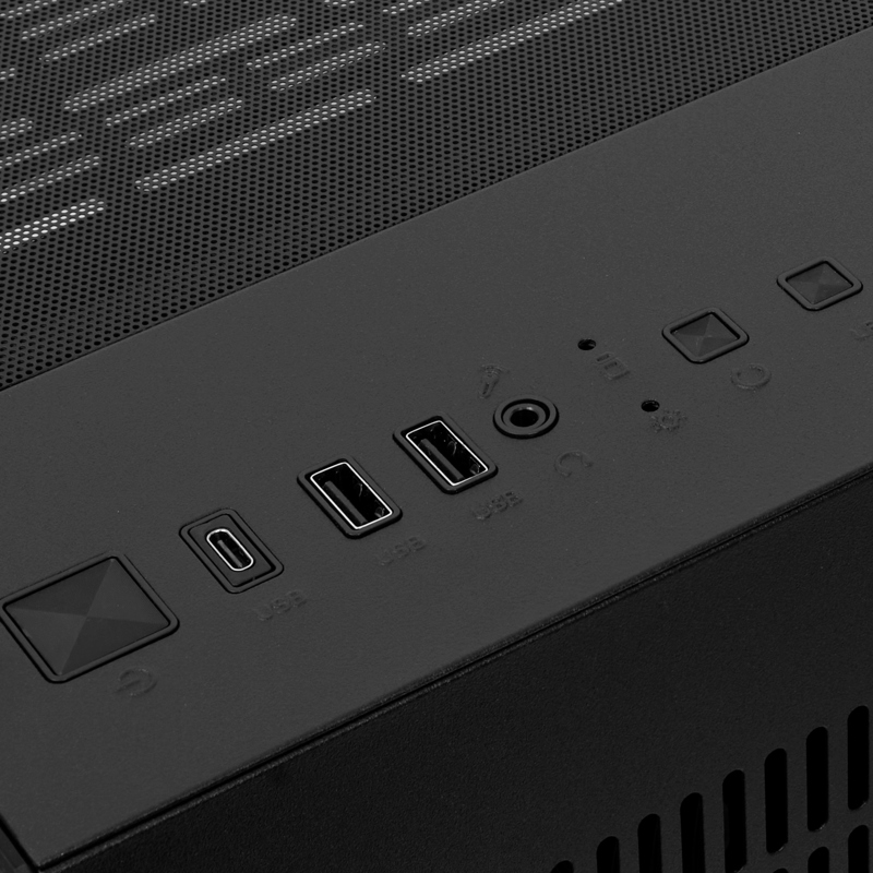 Корпус для ПК Hspd F330, Mini Tower, чёрный, под mATX, Mini-ITX, материал закалённое стекло, сталь, фото 7