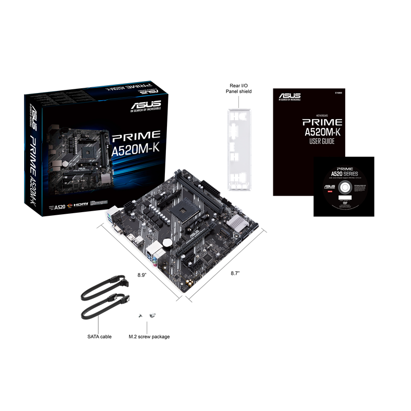 Материнская плата ASUS PRIME A520M-K, AM4, AMD A520, Micro-ATX, DDR4, фото 8