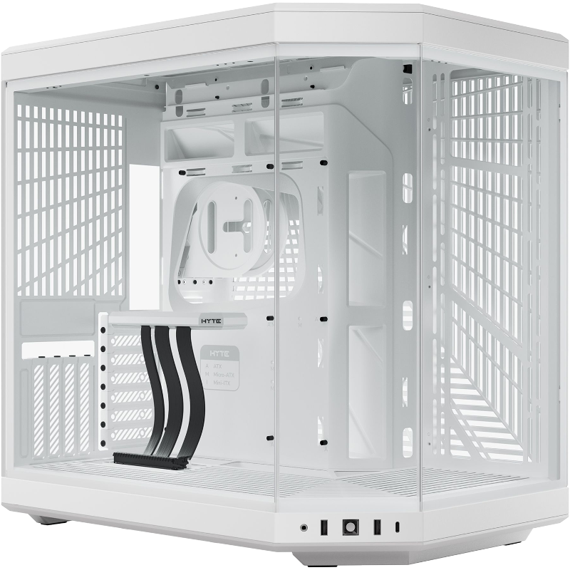 Корпус для ПК Hyte Y70, Midi Tower, белый, под ATX, E-ATX, mATX, mITX