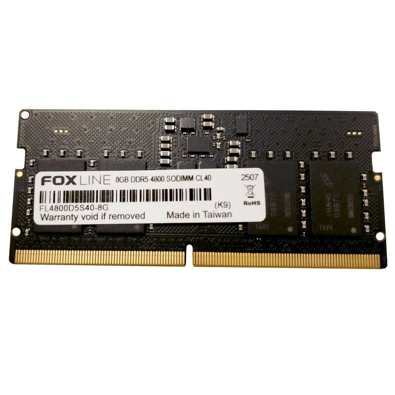 Оперативная память Foxline SODIMM FL4800D5S40-8G, 8 ГБ, DDR5, 4800 МГц, CL40, фото 2