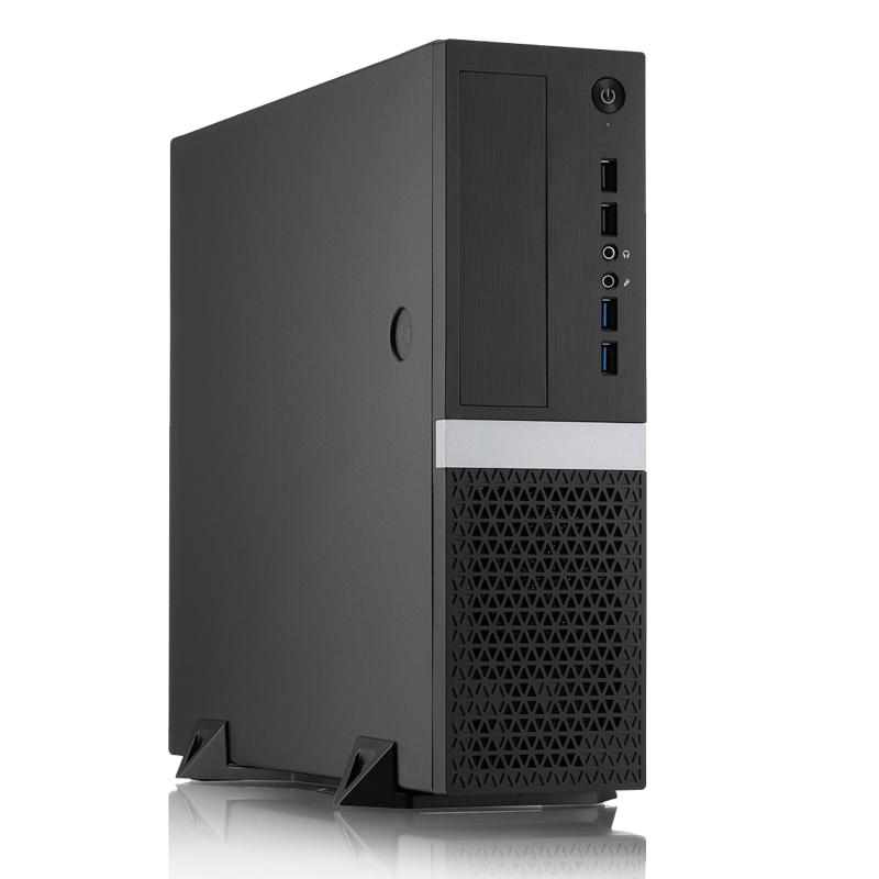 Корпус для ПК Foxline mATX Desktop, Mini Tower, с БП 300 Вт, чёрный, под mATX, Mini-ITX, материал сталь